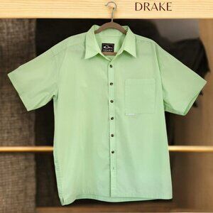 New Drake Clothing Supply Men's Button Down Lime Green Handcrafted Cotton Shirt